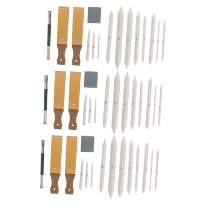LALAFINA 69pcs Sketch Tool Set Stumps Tortillions Sandpaper Pencil and Eraser for Artists Students and Beginners for Blending Shading and Detailing