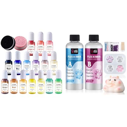 LET'S RESIN Liquid Silicone for Squishy Maker and Silicone Pigment Dye