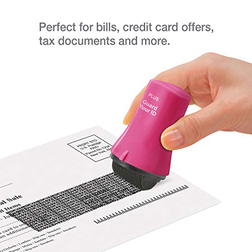 Guard Your ID Wide Advanced Roller 2.0 Identity Theft Prevention Security Stamp Pink - color: Pink, size: wide