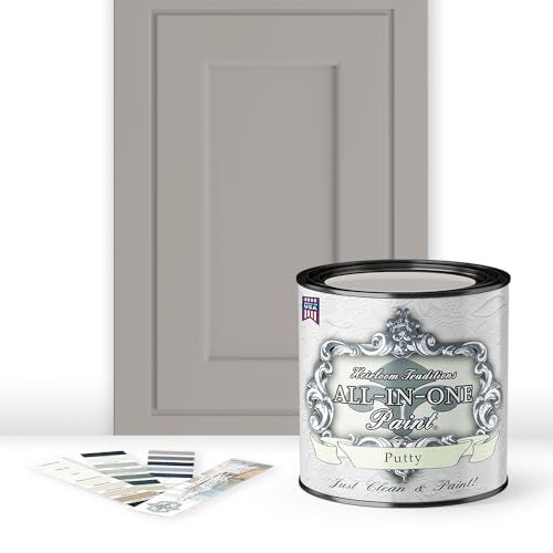 ALL-IN-ONE Paint by Heirloom Traditions, 2 Quart Cabinet Paint Bundle and Tool Kit - Putty (light taupe) - color: Putty