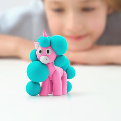 Hey Clay 15 Cans Set - Colourful Modelling Kids Air-Dry Clay 15 Cans with Sculpting Tools and Fun Interactive Instructions for Children Age 3+ (Rainbow Unicorns) - style: Rainbow Unicorns