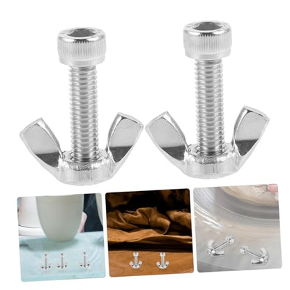 TEHAUX Pottery Wheel Bats 14pcs Metal Screw Set Bat Pins Replacement Ceramic Tools Needle Tools for Clay Sculpting