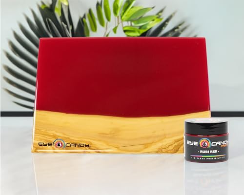 Eye Candy Resin Pigment Paste – Highly Pigmented Epoxy Color, 2 oz, Solid Non-Metallic, Mixable for Custom Shades (Rubi Red) - color: Rubi Red