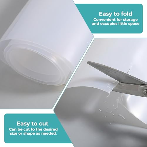 Extra Large Silicone Mat, 48” x 24” Kitchen Countertop Protector Mat Heat Resistant Non-Slip Table Pad, Food Grade Translucent Placemat for Cooking Baking Crafts