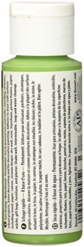 DecoArt Crafter's Acrylic Paint, 2-Ounce, Leaf Green - color: Leaf Green, size: 2 Fl Oz (Pack of 1)