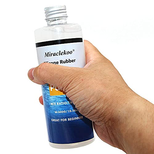 Miraclekoo Silicone Mold Making Kit 21.16oz and Miraclekoo 8 Colors Silicone Rubber Pigment Bundle