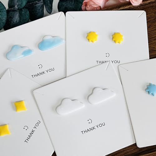 Xaekicr 6 PCS Sky Theme Polymer Clay Cutters Set – Cloud Moon Star Shapes Clay Cutters for Polymer Clay Molds, Jewelry DIY Clay Tools - color: Y color