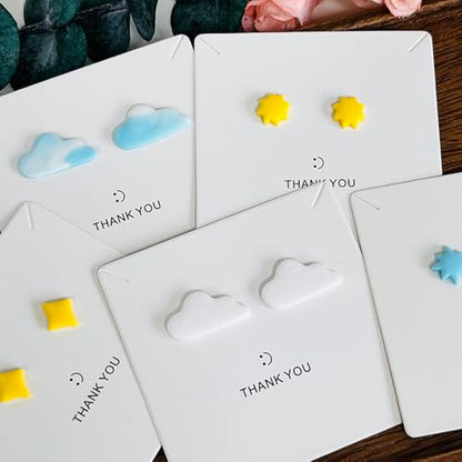 Xaekicr 6 PCS Sky Theme Polymer Clay Cutters Set – Cloud Moon Star Shapes Clay Cutters for Polymer Clay Molds, Jewelry DIY Clay Tools - color: Y color