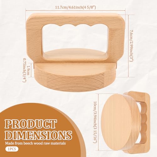 Block Printing Baren, Beech Wood Baren for Printmaking - Linocut Block Printing - Baren Printmaking Tool with Comfortable Ergonomic Handle for Block Printing, Crafting and Scrapbooking