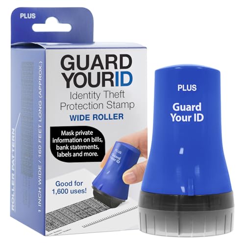 Guard Your ID Wide Advanced Roller 2.0 Identity Theft Prevention Security Stamp Blue - color: Blue, size: wide