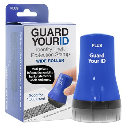Guard Your ID Wide Advanced Roller 2.0 Identity Theft Prevention Security Stamp Blue - color: Blue, size: wide