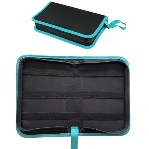 BLIRITEL Tool Bag Organizer, Oxford Tool Case Hardboard Kit, Portable Small Tool Pouch with Zipper, Handheld Screwdriver Pouch Tool Kits Organizer for Carpenter Mechanic (CASE ONLY） (M) - size: M