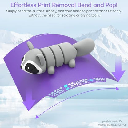 BIGTREETECH BIQU CryoGrip Pro Glacier-Purple for Bambu-Lab P1P/P1S/P2S/X1C/X2D/X1E/A1 3D Printers 257x257MM Panda Build Plate Double Sided Upgrade Removable Surface Platform - style: Glacier-Purple(P1P/P1S/P2S/X1C/X1E/A1)