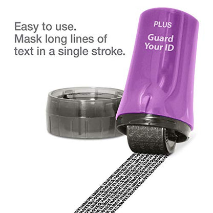 Guard Your ID Advanced Roller 3-Pack — Identity Theft Protection Stamp, Privacy Roller for Mail, Documents & Labels, Shredder Alternative, 1,000 Impressions per Roller (Blue, Pink, Purple) - color: Xtra Mixed: Blue Pink Purple, size: Regular 3-Pack