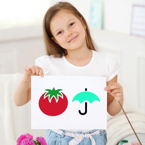 24 Piece Stencils for Kids Stencils for Painting Sidewalk Chalk Stencil Outdoor Garden Themed Stencil Kids Style Collection (5 in-Simple) - size: 5 in-simple