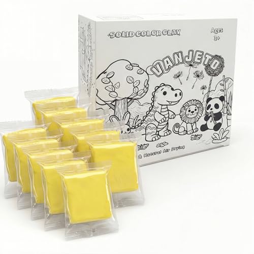 Modeling Clay for Kids, VANJETO Molding Magic Clay for Kids Air Dry, Super Soft Clay for DIY Slime, Ultra Light Air Dry Modeling Clay for Toddlers Children Teens, 7 OZ/Bag - color: Yellow
