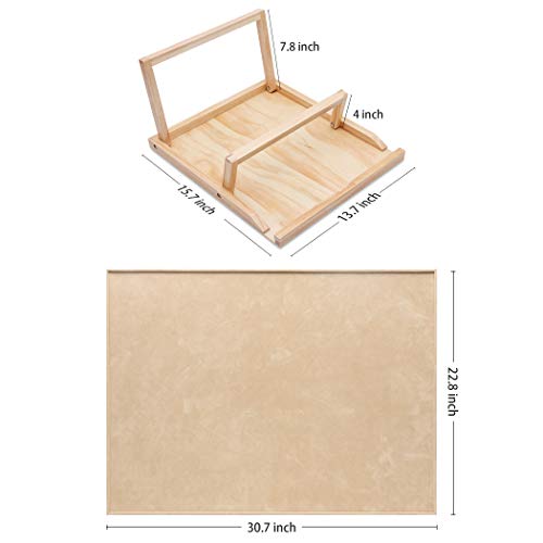 Becko US 1000-pc Jigsaw Puzzle Board with Bracket/Stand, Portable Jigsaw Puzzle Table with 2 Angle Adjustments, Premium Smooth Flannel Surface, for 1000 Piece Horizontal/Vertical Jigsaw Puzzles - size: 1000 Piece