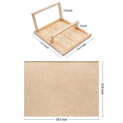 Becko US 1000-pc Jigsaw Puzzle Board with Bracket/Stand, Portable Jigsaw Puzzle Table with 2 Angle Adjustments, Premium Smooth Flannel Surface, for 1000 Piece Horizontal/Vertical Jigsaw Puzzles - size: 1000 Piece