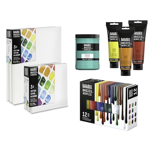 Liquitex BASICS Canvas, 3 Pack, 11" x 14" - style: 11" x 14"