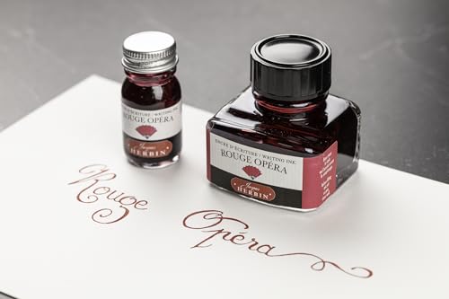 Herbin Fountain Pen Ink - 30ml Bottled - Rouge Opera - color: Rouge Opera, size: 1 fl oz