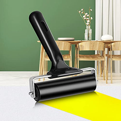 2Pcs Rubber Roller Brayer Rollers Hard Rubber 4 and 2.2 Inch for Printmaking (Black) by HRLORKC… - size: 1pack 2.2inch+1pack 4inch