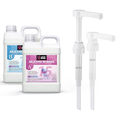 Bundle Set of LET'S RESIN 140oz Silicone Mold Making Kit and 30CC Gallon Pump Dispenser,