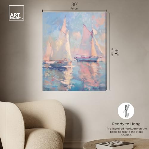Art Remedy Set Sail Gallery Wrapped Sailing 1 Piece Canvas Wall Art, 30" x 36", Gallery Wrapped - color: Gallery Wrapped, size: 36"L x 30"W
