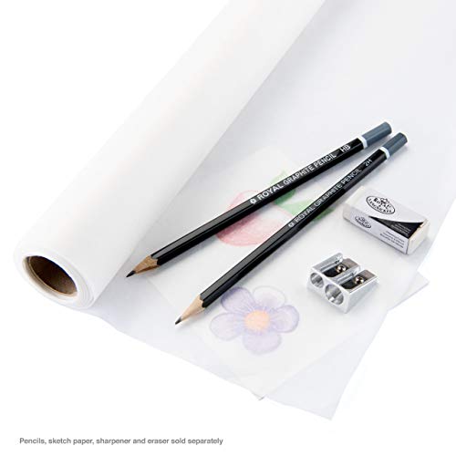 Bee Paper 24" x 20 yds Sketch and Trace Roll, White - color: White, size: 24-inch x 20-yard Roll