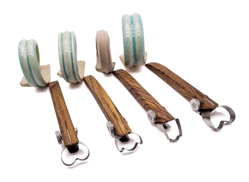 The Original DiamondCore Tools Handheld Extruder, 4-Pack Variety Set, Pottery Handle Making Tool, Clay Sculpting Tools, Slab Extruder Pottery Tool (Set 2) - color: 4-Piece, Set 2