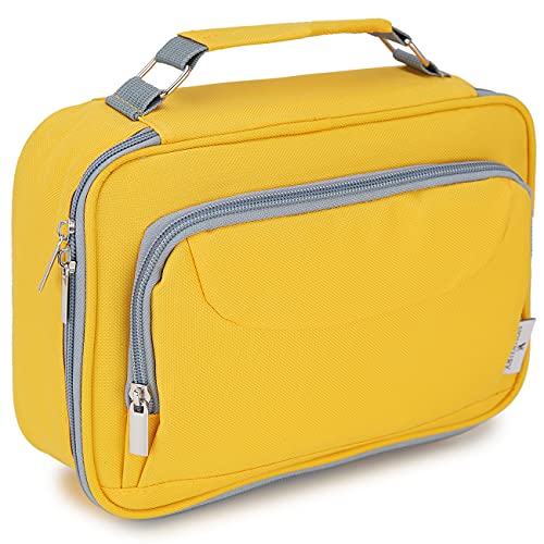 Large Pen Pencil Case,VONXURY High Capacity Art Colored Pencil Pouch Portable Stationery Organizer With 2 Detachable Layers 54 Slots Multiple Zipper Pockets for School Office College - color: Yellow