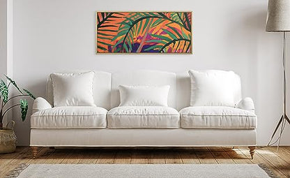 Kate and Laurel Sylvie Blank Framed Canvas Wall Art, 18x40 Bright Gold, Modern Empty Canvas for Paint-Your-Own Art, Premium Canvas Already Framed - color: Gold, size: 18"L x 40"W