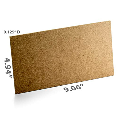Officemate 5”x9” MDF Board for Crafts, Medium Density Fiberboard, Board 1/8 Inch Thick, Hardwood Board 20PK (83154),Brown - size: ‎9 x 5 x 0.99 inches
