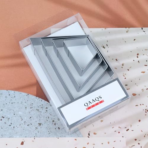 Trapezoid Cookie Cutter Set Large - 5 Inch, 4 Inch, 3 Inch, 2 Inch - Geometric Frame Plaque Cookie Cutters Shapes Molds - Stainless Steel - color: Trapezoid