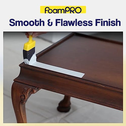 FoamPRO 72-4, 2" Foam Brush with 4 Refills - Premium Quality Paint Brush Set for All Paints, Urethanes, Varnishes, Stains - Effortless Application Foam Brushes - Smooth Finish & Reusable Handles - size: 2 Inch (Pack of 1), style: Brush & 4 Refills