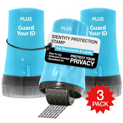 Guard Your ID Advanced 2.0 Rollers Identity for Theft Address Eraser and Security Prevention (Regular 3-Pack, Turquoise) - color: Turquoise, size: Regular 3-Pack