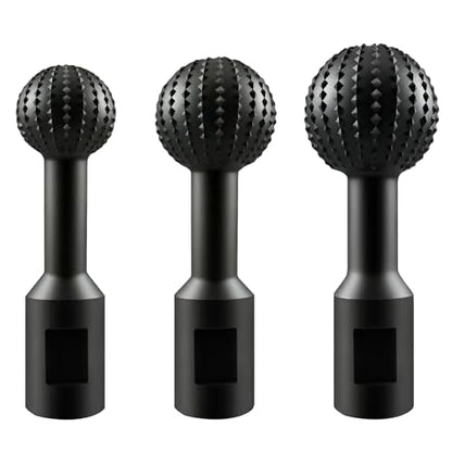 AUPREX 3-PC Ball Gouge for Angle Grinder, 5/8-11 Thread Sphere Rotary Burr Set for Wood Carving&Hollowing, High Carbon Steel Power Carving Tools for 4-1/2" & 5" Grinders, Ideal for Wood Art - style: 3 PACK