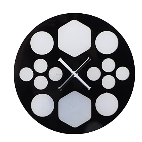 Makeup Brush Drying Rack 14 Holes Detachable Round Paint Brush Holder Display Stand Black White