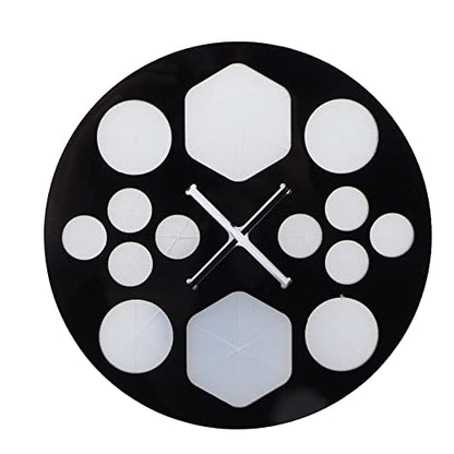 Makeup Brush Drying Rack 14 Holes Detachable Round Paint Brush Holder Display Stand Black White