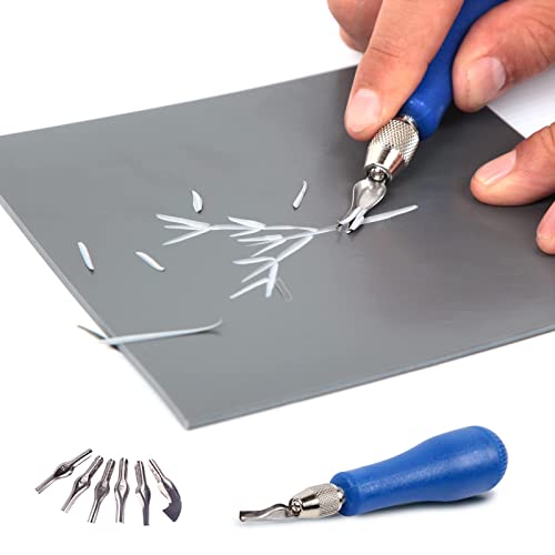 Falling in Art Linoleum Block kit with Rubber Roller Brayer