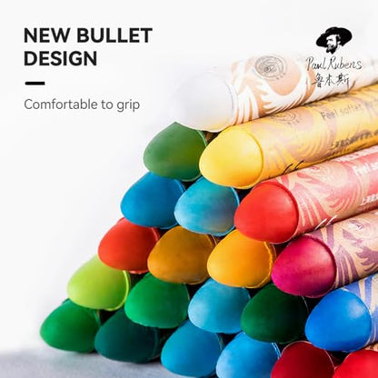 Paul Rubens 48 Vibrant Colors Oil Pastel Set 60g Extra Large White Oil Pastels Set (Pack of 2)