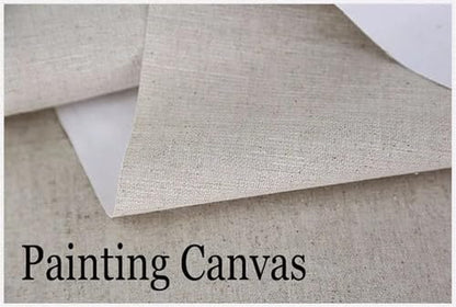 Cotton Canvas Roll, Primed Cotton Linen Blend Canvas Roll for Painting 10m Widths 28-88cm(Width 58cm 10m) - color: Width 58cm 10m