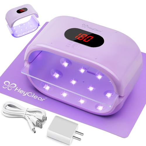 HeyClear UV Light for Resin, Purple Large Double-Sided UV Lamp | Detachable, Fast Curing with 360° Coverage for Resin Molds, DIY Crafts & Decor - color: Purple