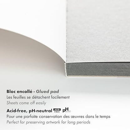 Clairefontaine Paint'ON Grey Paper Pad, 250 g, A2, 30 Sheets - color: Grey, size: A2