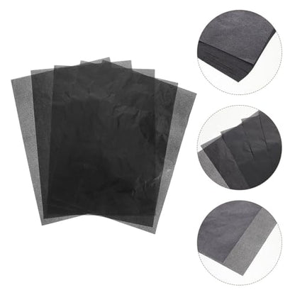 Cabilock 50 Sheets A4 Graphite Transfer Paper Carbon Tracing Sheet Black Single-Sided for Artists Crafters Canvas Drawing and Clothing Pattern Tracing