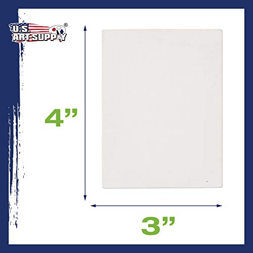 U.S. Art Supply 3x4 Mini Canvases for Painting, 72 Pack Bulk Small Stretched Artist Canvas Professional Primed - Ideal for Arts & Crafts | Small Stretched Artist Canvas Professional Primed - Ideal for Arts & Crafts - size: 3" x 4" - Pack of 72