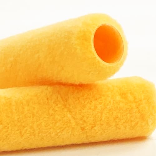 Great Andrew 3 PCS Paint Roller Covers 9 Inch, 3/8" Nap Paint Roller Kit Dense Fibers for Painting Textured Semi Smooth Surfaces Walls, Ceilings, for 9" Paint Roller Frame - size: 3pcs, 9", Yellow