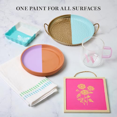 Martha Stewart, Multi-Surface Satin 12 pc Paint Set, Color Essentials - color: Color Essentials