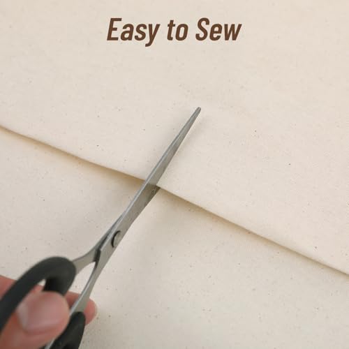 60”W 7oz Natural Canvas Fabric, Canvas Roll, 100% Cotton Painters Drop Cloth for Arts & Crafts, Backings Covers (1 Yards) - size: 1Y-7oz