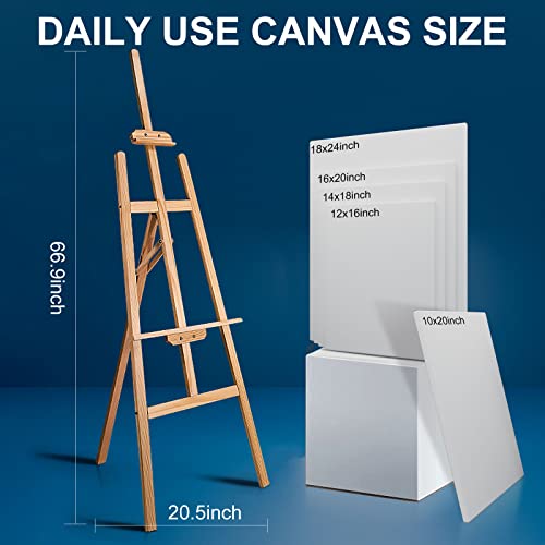 Stretched Canvases for Painting 18x24 Inch 5-Pack, 10 oz Triple Primed Acid-Free 100% Cotton Blank Canvas, Rectangular Canvas for Oil Paint Acrylics Pouring & Wet Art Media, Pour Painting - size: 18"x24"(5-Pack), style: Studio
