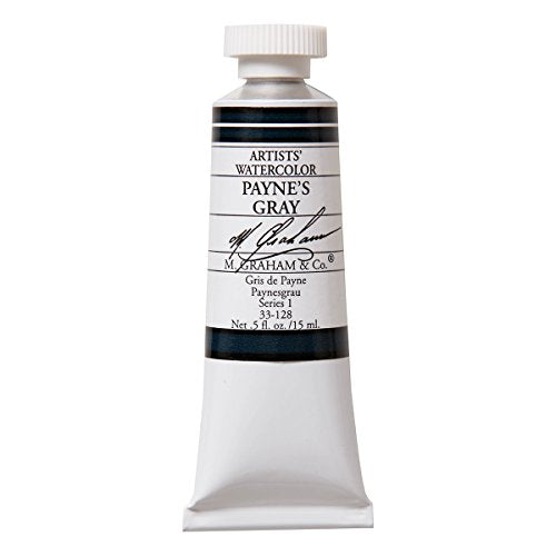 M. Graham 1/2-Ounce Tube Watercolor Paint, Paynes Gray (33-128) - color: Paynes Gray, style: .5 oz. (15 ml)